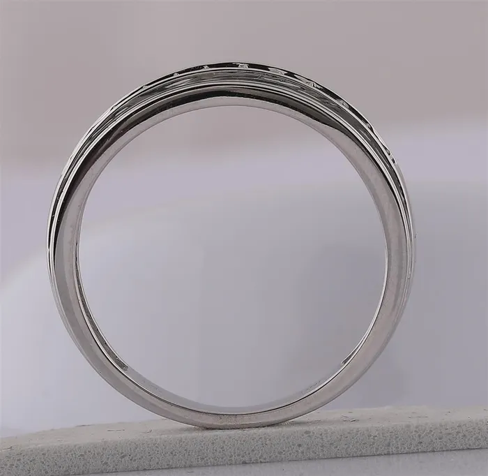 gndatlanta Rings 14k White Gold Round Diamond Wedding ChannelSet Band Ring 12 Ctw
