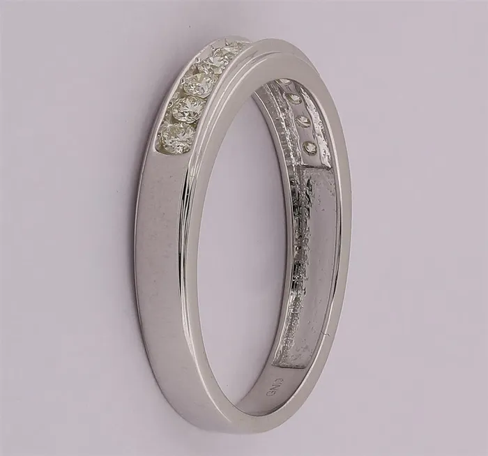 gndatlanta Rings 14k White Gold Round Diamond Wedding ChannelSet Band Ring 12 Ctw