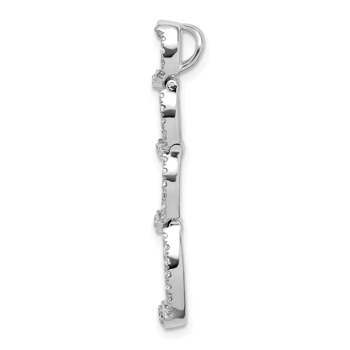 Goldia 14K White Gold Lab Grown Diamond VSSI G Oval Drop Pendant Earrings