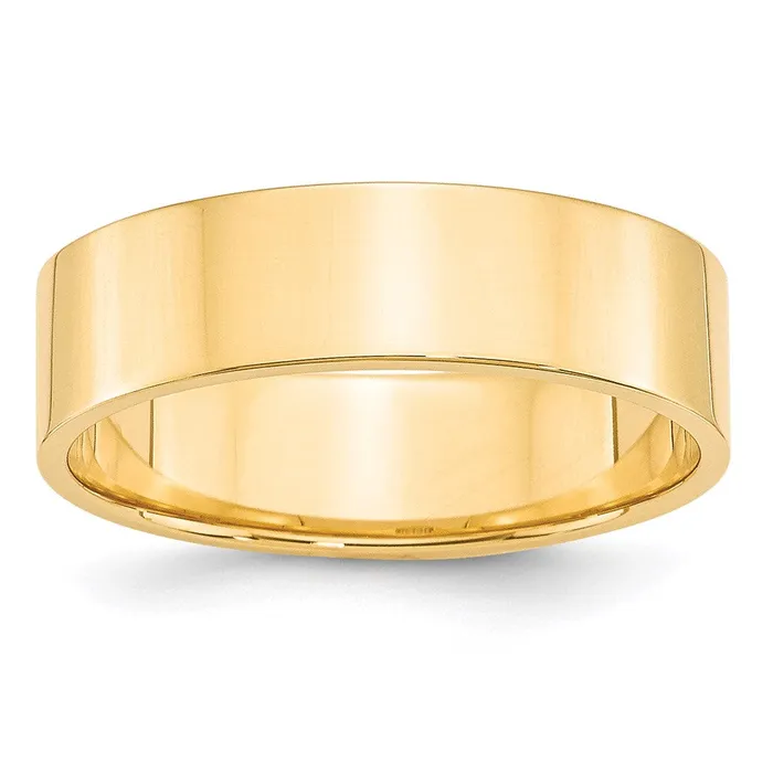 Goldia Rings Solid 10K Yellow Gold 6mm Light Weight Flat MensWomens Wedding Band Ring Size 45 Goldia Rings Solid 10K Yellow Gold 6mm Light Weight Flat MensWomens Wedding Band Ring Size 45