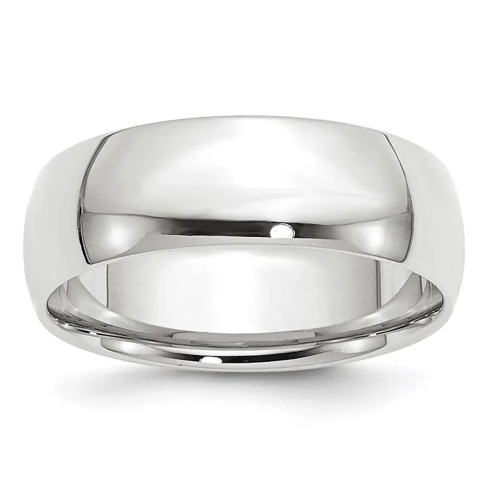 Goldia Rings Solid 14K White Gold 7mm Light Weight Comfort Fit MensWomens Wedding Band Ring Size 65 Goldia Rings Solid 14K White Gold 7mm Light Weight Comfort Fit MensWomens Wedding Band Ring Size 65