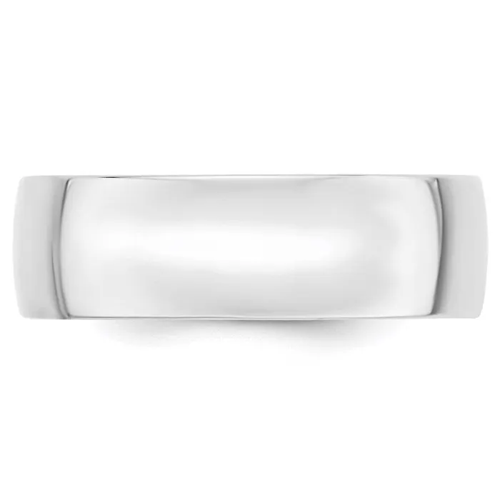 Goldia Rings Solid 14K White Gold 7mm Light Weight Comfort Fit MensWomens Wedding Band Ring Size 65 Goldia Rings Solid 14K White Gold 7mm Light Weight Comfort Fit MensWomens Wedding Band Ring Size 65