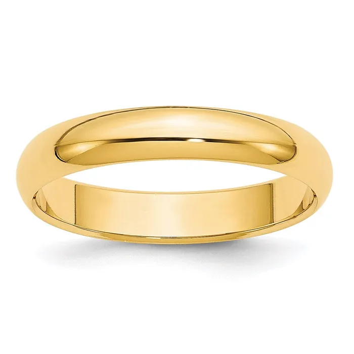 Goldia Rings Solid 14K Yellow Gold 4mm HalfRound Wedding MensWomens Wedding Band Ring Size 105 Goldia Rings Solid 14K Yellow Gold 4mm HalfRound Wedding MensWomens Wedding Band Ring Size 105