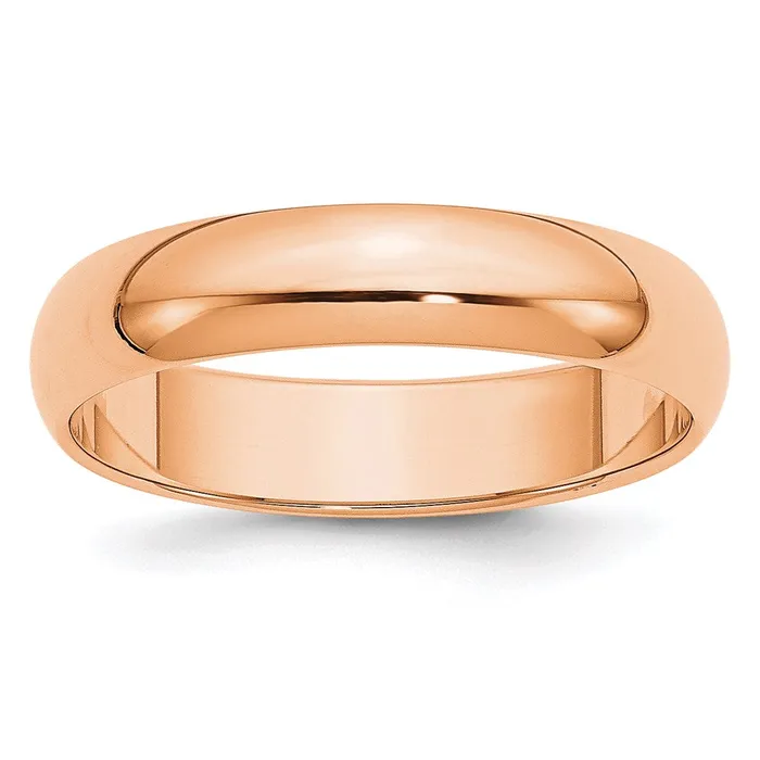 Goldia Rings Solid 14K Yellow Gold Rose Gold 5mm HalfRound Wedding MensWomens Wedding Band Ring Size 65 Goldia Rings Solid 14K Yellow Gold Rose Gold 5mm HalfRound Wedding MensWomens Wedding Band Ring Size 65