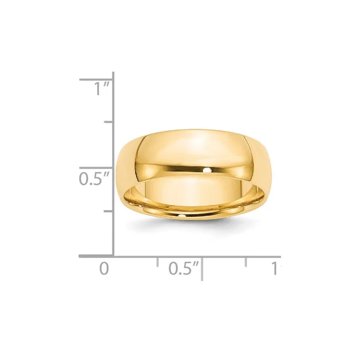 Goldia Rings Solid 18K Yellow Gold 7mm Light Weight Comfort Fit MensWomens Wedding Band Ring Size 125 Goldia Rings Solid 18K Yellow Gold 7mm Light Weight Comfort Fit MensWomens Wedding Band Ring Size 125