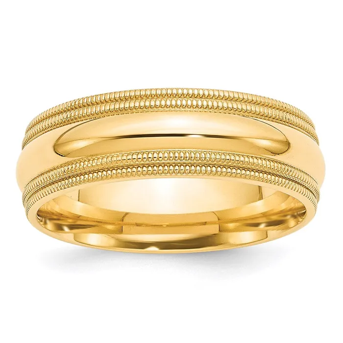Goldia Solid 10K Yellow Gold 7mm Double Milgrain Comfort Fit MensWomens Wedding Band Ring Size 5 Rings Goldia Solid 10K Yellow Gold 7mm Double Milgrain Comfort Fit MensWomens Wedding Band Ring Size 5 Rings