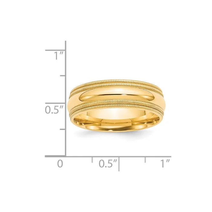 Goldia Solid 10K Yellow Gold 7mm Double Milgrain Comfort Fit MensWomens Wedding Band Ring Size 5 Rings Goldia Solid 10K Yellow Gold 7mm Double Milgrain Comfort Fit MensWomens Wedding Band Ring Size 5 Rings