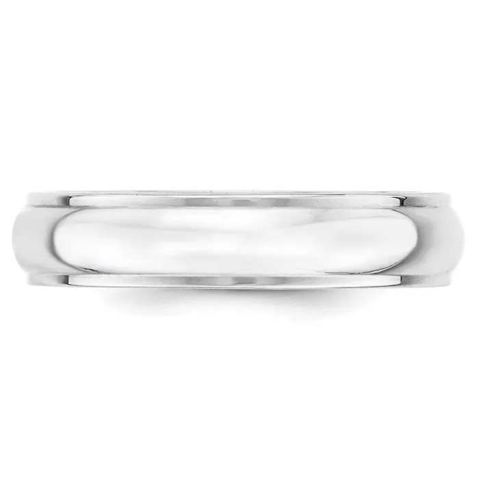 Goldia Solid 18K White Gold 5mm Half Round with Edge MensWomens Wedding Band Ring Size 14 Rings Goldia Solid 18K White Gold 5mm Half Round with Edge MensWomens Wedding Band Ring Size 14 Rings