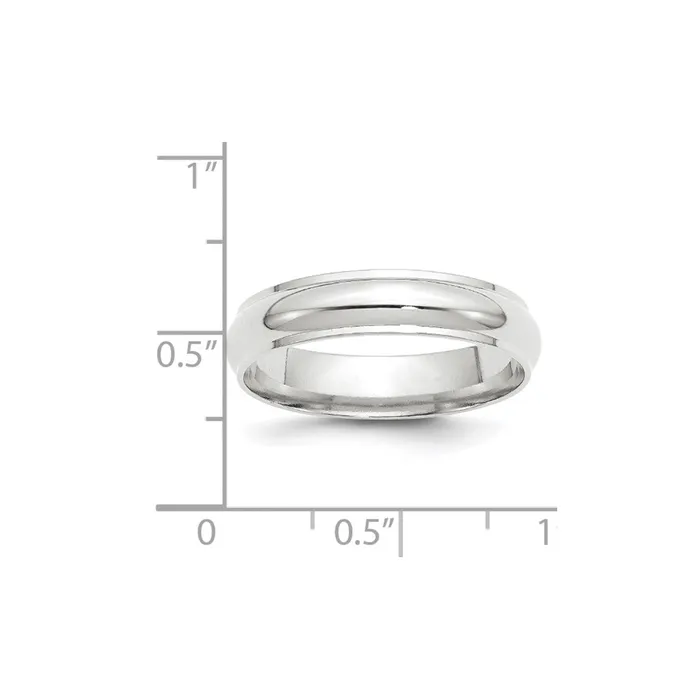 Goldia Solid 18K White Gold 5mm Half Round with Edge MensWomens Wedding Band Ring Size 14 Rings Goldia Solid 18K White Gold 5mm Half Round with Edge MensWomens Wedding Band Ring Size 14 Rings