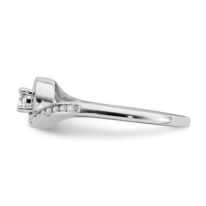 Rings 14K White Gold Real Diamond Engagement Ring Goldia