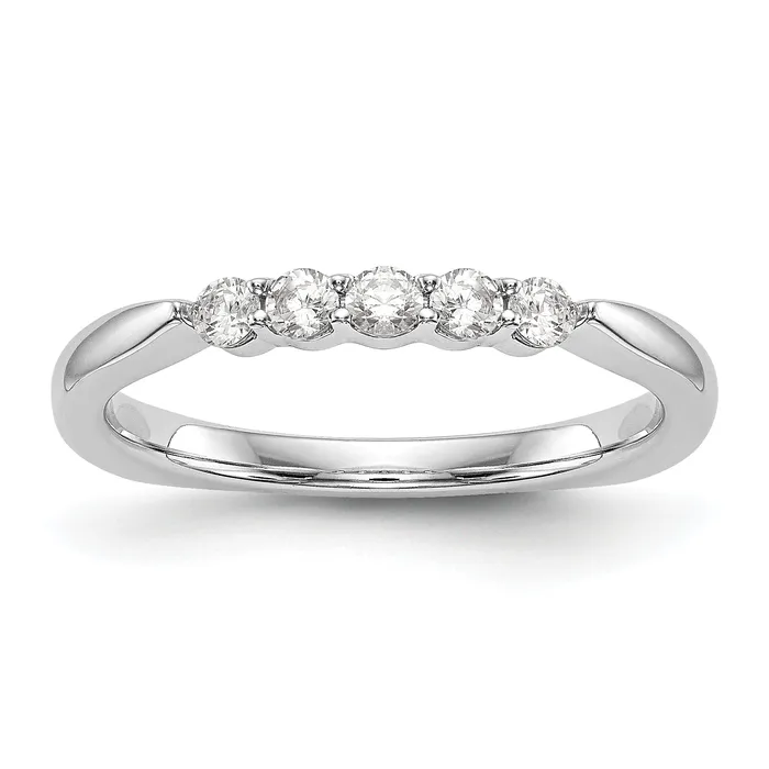Rings Goldia 025ct CZ Solid Real 14K White Gold Wedding Wedding Band Ring Rings Goldia 025ct CZ Solid Real 14K White Gold Wedding Wedding Band Ring