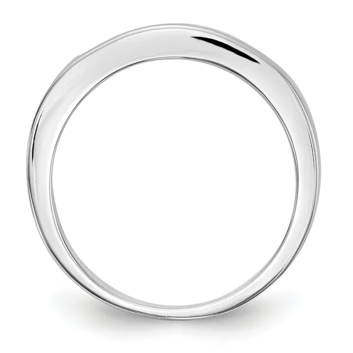 Rings Goldia 033ct CZ Solid Real 14K White Gold 7Stone Channel Wedding Band Ring
