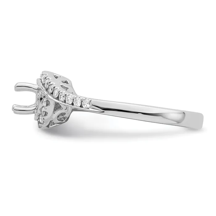 Rings Goldia 050ct CZ Solid Real 14k White Gold Round ByPass Engagement Ring