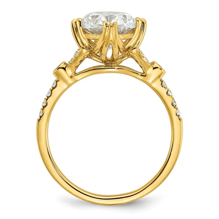 Rings Goldia 200ct CZ Solid Real 14k Polish 2ct Oval Engagement Dia Ring