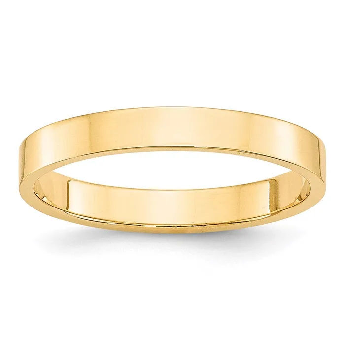 Rings Goldia Solid 14K Yellow Gold 3mm Light Weight Flat MensWomens Wedding Band Ring Size 9 Rings Goldia Solid 14K Yellow Gold 3mm Light Weight Flat MensWomens Wedding Band Ring Size 9