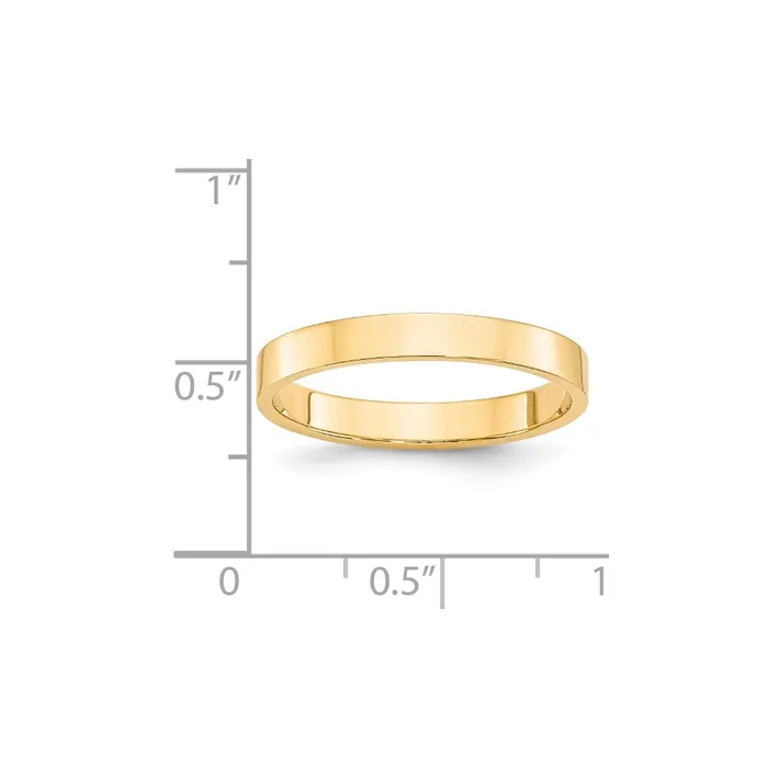 Rings Goldia Solid 14K Yellow Gold 3mm Light Weight Flat MensWomens Wedding Band Ring Size 9 Rings Goldia Solid 14K Yellow Gold 3mm Light Weight Flat MensWomens Wedding Band Ring Size 9