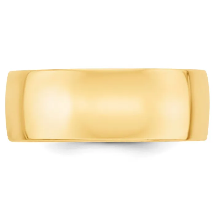 Rings Goldia Solid 18K Yellow Gold 8mm Light Weight Comfort Fit MensWomens Wedding Band Ring Size 85