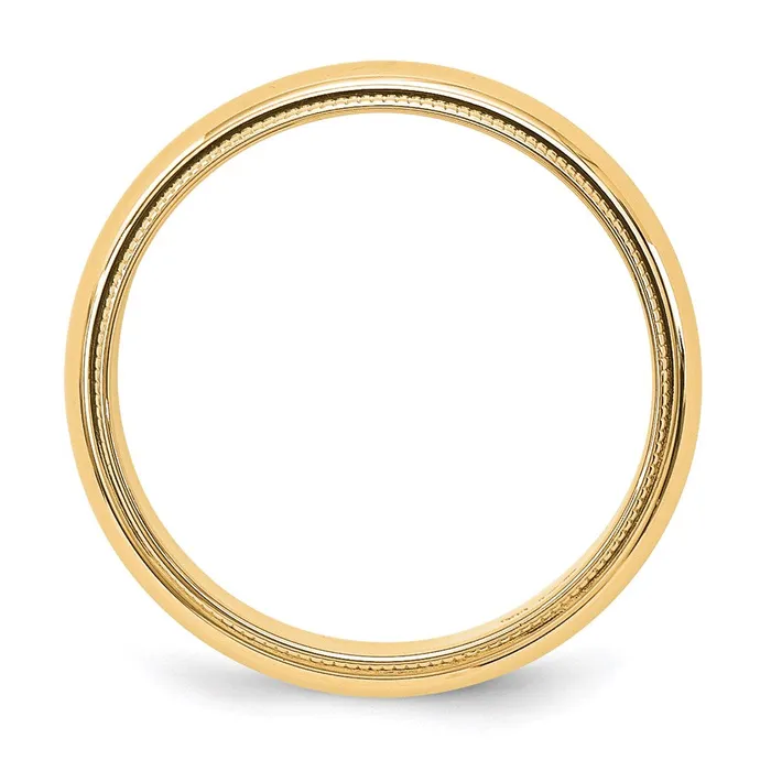 Solid 10K Yellow Gold 5mm Milgrain HalfRound Wedding MensWomens Wedding Band Ring Size 5 Goldia Rings Solid 10K Yellow Gold 5mm Milgrain HalfRound Wedding MensWomens Wedding Band Ring Size 5 Goldia Rings
