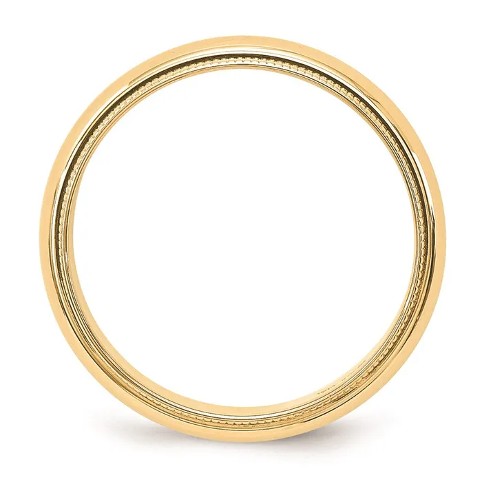 Solid 10K Yellow Gold 5mm Milgrain HalfRound Wedding MensWomens Wedding Band Ring Size 5 Goldia Rings Solid 10K Yellow Gold 5mm Milgrain HalfRound Wedding MensWomens Wedding Band Ring Size 5 Goldia Rings