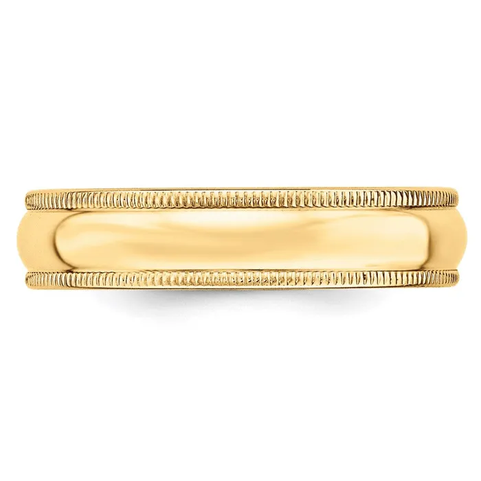 Solid 10K Yellow Gold 5mm Milgrain HalfRound Wedding MensWomens Wedding Band Ring Size 5 Goldia Rings Solid 10K Yellow Gold 5mm Milgrain HalfRound Wedding MensWomens Wedding Band Ring Size 5 Goldia Rings