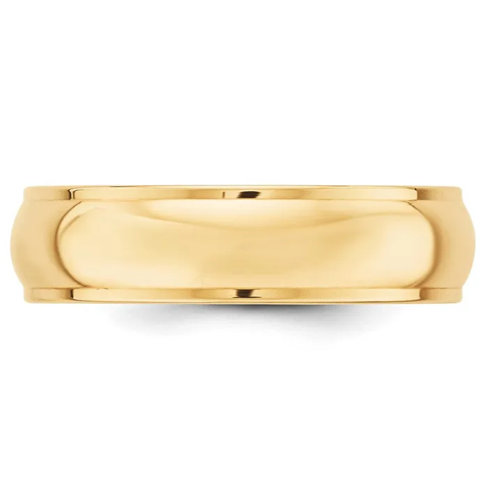 Solid 10K Yellow Gold 6mm Half Round with Edge MensWomens Wedding Band Ring Size 105 Goldia Rings Solid 10K Yellow Gold 6mm Half Round with Edge MensWomens Wedding Band Ring Size 105 Goldia Rings