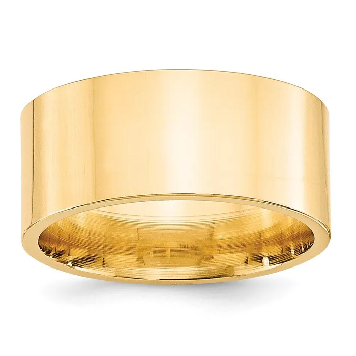 Solid 14K Yellow Gold 10mm Standard Flat Comfort Fit MensWomens Wedding Band Ring Size 8 Goldia Rings Solid 14K Yellow Gold 10mm Standard Flat Comfort Fit MensWomens Wedding Band Ring Size 8 Goldia Rings