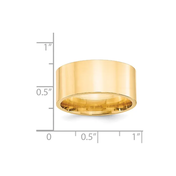 Solid 14K Yellow Gold 10mm Standard Flat Comfort Fit MensWomens Wedding Band Ring Size 8 Goldia Rings Solid 14K Yellow Gold 10mm Standard Flat Comfort Fit MensWomens Wedding Band Ring Size 8 Goldia Rings