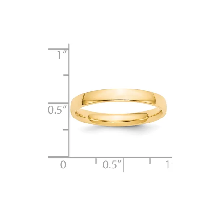 Solid 14K Yellow Gold 3mm Light Weight Comfort Fit MensWomens Wedding Band Ring Size 7 Goldia Rings Solid 14K Yellow Gold 3mm Light Weight Comfort Fit MensWomens Wedding Band Ring Size 7 Goldia Rings