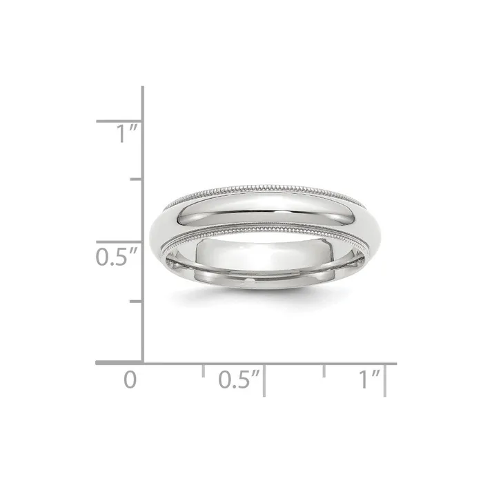 Solid 18K White Gold 5mm Milgrain Comfort Fit MensWomens Wedding Band Ring Size 13 Goldia Rings Solid 18K White Gold 5mm Milgrain Comfort Fit MensWomens Wedding Band Ring Size 13 Goldia Rings