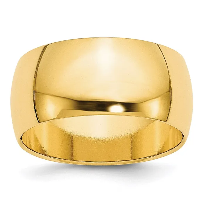 Solid 18K Yellow Gold 10mm Half Round MensWomens Wedding Band Ring Size 13 Goldia Rings Solid 18K Yellow Gold 10mm Half Round MensWomens Wedding Band Ring Size 13 Goldia Rings