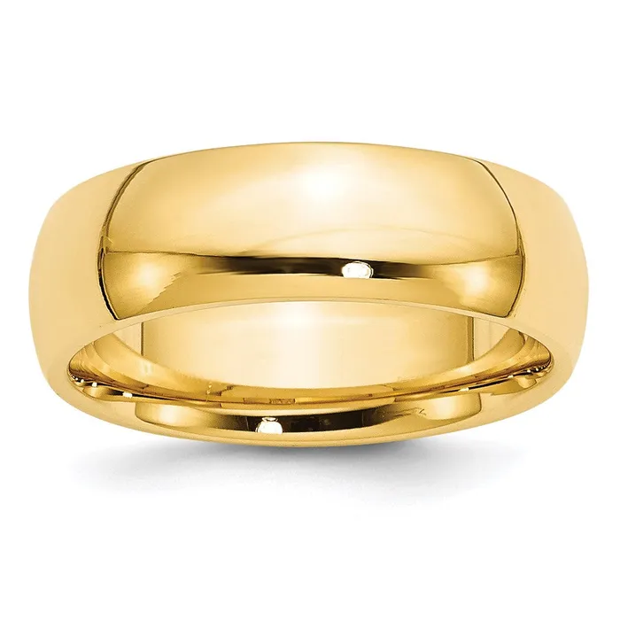 Solid 18K Yellow Gold 7mm Comfort Fit MensWomens Wedding Band Ring Size 85 Goldia Rings Solid 18K Yellow Gold 7mm Comfort Fit MensWomens Wedding Band Ring Size 85 Goldia Rings
