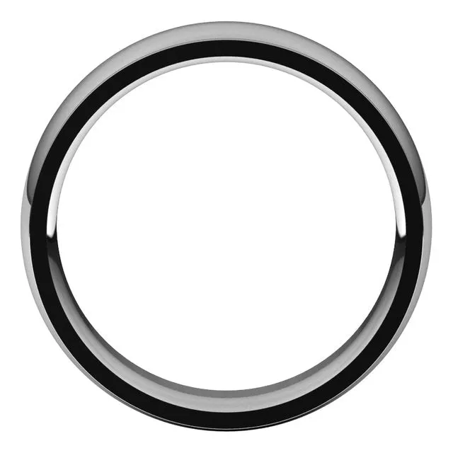 TreasureFineJewelers Rings Sterling Silver 6 mm Half Round Edge Comfort Fit Wedding Band