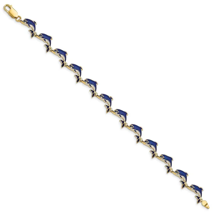 14k Enameled Dolphin BraceletWBCFB1576725 WB Choice Jewelry Bracelets 14k Enameled Dolphin BraceletWBCFB1576725 WB Choice Jewelry Bracelets