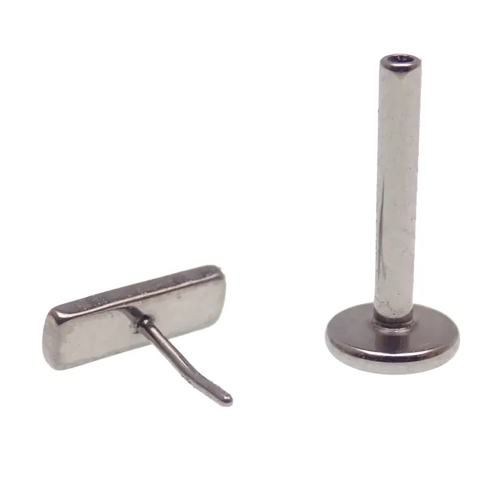 Body Clickers Earrings Minimalist Flat Bar Push Fit Titanium Earring 14g 16g 18g 20g Body Clickers Earrings Minimalist Flat Bar Push Fit Titanium Earring 14g 16g 18g 20g