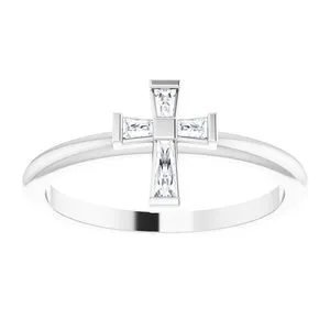 Rings Platinum 110 CTW Diamond Stackable Cross RingR43098603PSTWBC WB Choice Jewelry Rings Platinum 110 CTW Diamond Stackable Cross RingR43098603PSTWBC WB Choice Jewelry