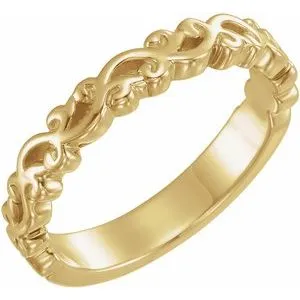Rings WB Choice Jewelry 14K Yellow Stackable Ring50936102PSTWBC