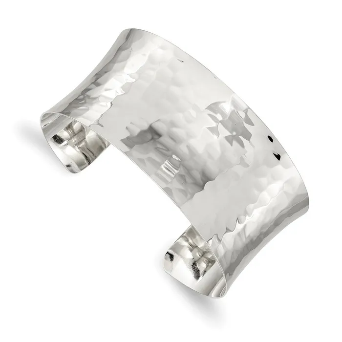 Rings WB Choice Jewelry Sterling Silver 30mm Hammered Cuff BangleWBCQB493 Rings WB Choice Jewelry Sterling Silver 30mm Hammered Cuff BangleWBCQB493