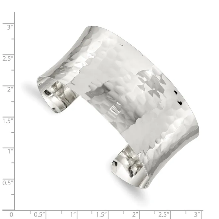 Rings WB Choice Jewelry Sterling Silver 30mm Hammered Cuff BangleWBCQB493 Rings WB Choice Jewelry Sterling Silver 30mm Hammered Cuff BangleWBCQB493