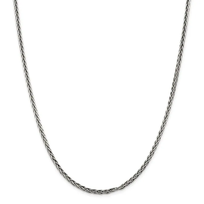 Rings WB Choice Jewelry Sterling Silver Antiqued 325mm Solid Square Spiga ChainWBCQH36922 Rings WB Choice Jewelry Sterling Silver Antiqued 325mm Solid Square Spiga ChainWBCQH36922