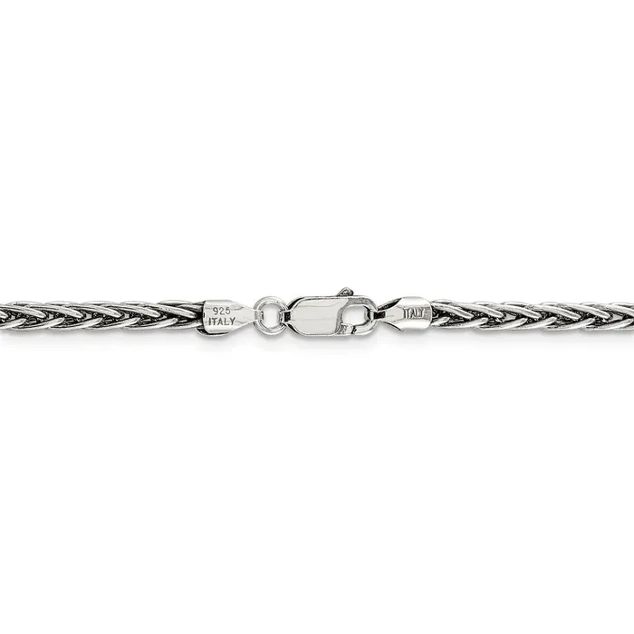 Rings WB Choice Jewelry Sterling Silver Antiqued 325mm Solid Square Spiga ChainWBCQH36922 Rings WB Choice Jewelry Sterling Silver Antiqued 325mm Solid Square Spiga ChainWBCQH36922