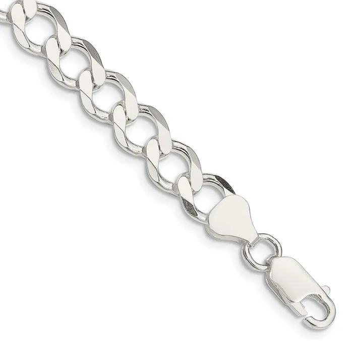 Sterling Silver 81mm Semisolid Flat Curb ChainWBCQLFB1807 WB Choice Jewelry Rings Sterling Silver 81mm Semisolid Flat Curb ChainWBCQLFB1807 WB Choice Jewelry Rings