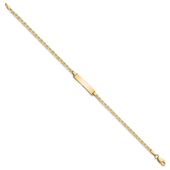 WB Choice Jewelry Bracelets 14k Flat Anchor Link ID BraceletWBCLID717 WB Choice Jewelry Bracelets 14k Flat Anchor Link ID BraceletWBCLID717
