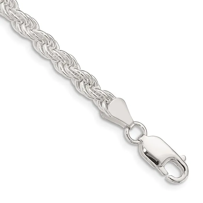 WB Choice Jewelry Rings Sterling Silver 45mm Solid Rope ChainWBCQDR0907