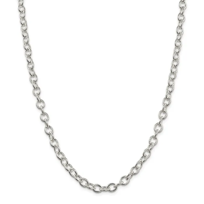 WB Choice Jewelry Rings Sterling Silver 68mm Oval Cable ChainWBCQFC9724