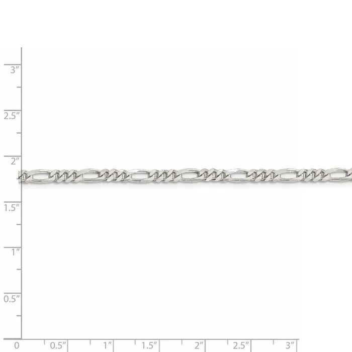 WB Choice Jewelry Rings Sterling Silver Rhodiumplated 4mm Figaro ChainWBCQFG100R24 WB Choice Jewelry Rings Sterling Silver Rhodiumplated 4mm Figaro ChainWBCQFG100R24