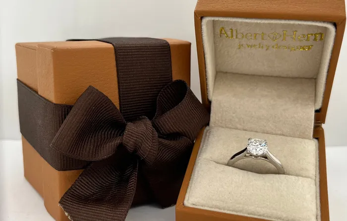 Ring Cartier 1895 Solitaire Engagement 109 ct GIA F VVS1 Round Diamond in Platinum Albert Hern Rings