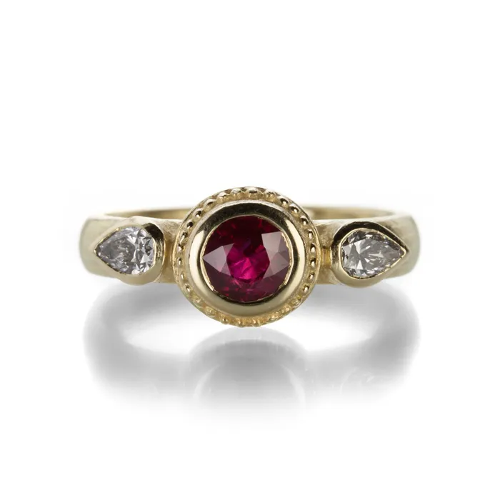 Barbara Heinrich Diamond Ruby Ring Rings