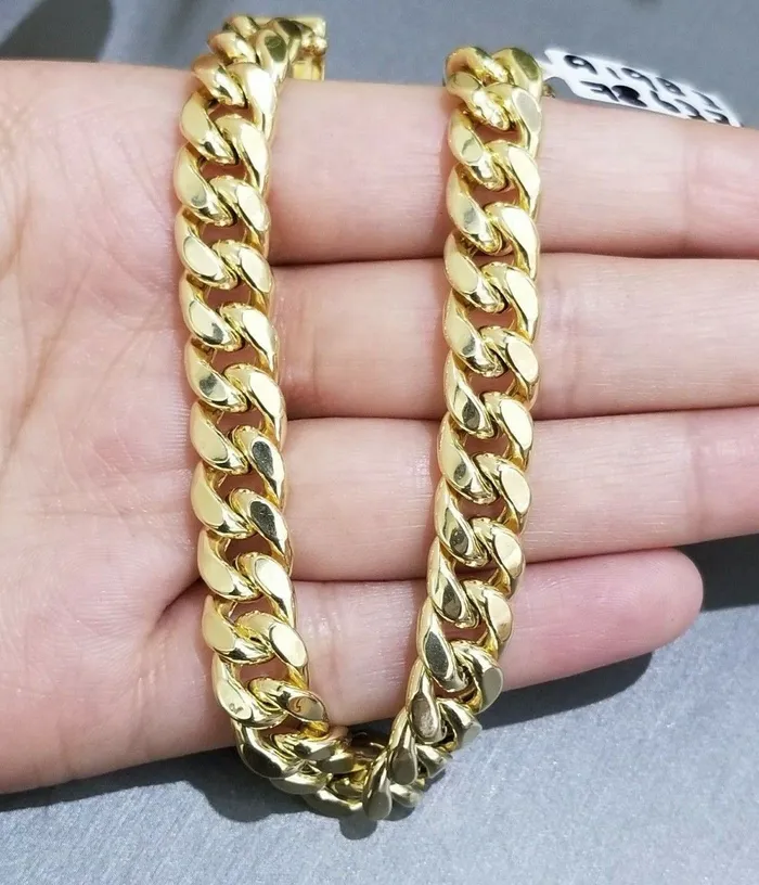 Bracelets globalwatches10 REAL 10k Gold Miami Cuban Link 8 Bracelet 9mm Men Box Clasp Bracelets globalwatches10 REAL 10k Gold Miami Cuban Link 8 Bracelet 9mm Men Box Clasp