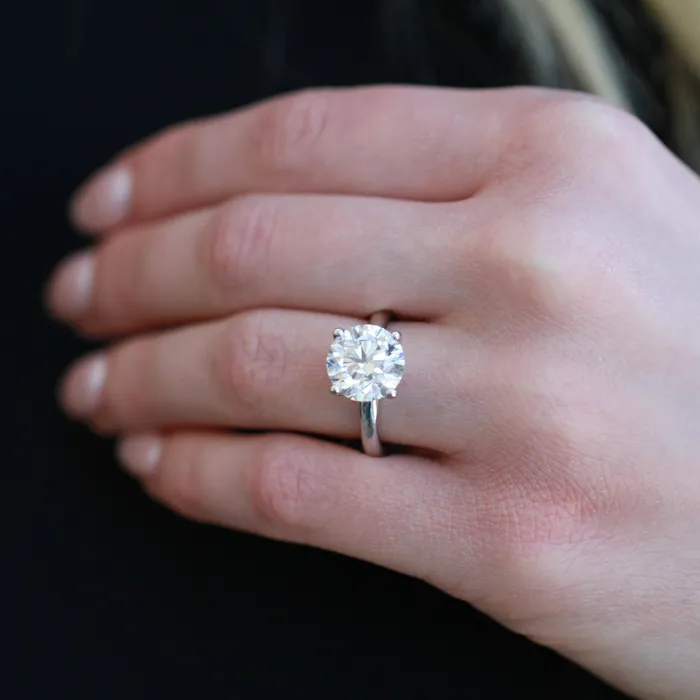 Diamond Evolution Rings 14kt White Gold 502cttw LabCreated Round Diamond Engagement Ring