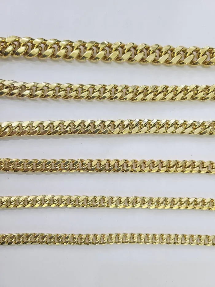 Gold and Diamond Bracelets Real 10k Miami Cuban link Bracelet 6mm11mm 759 10kt Yellow Gold